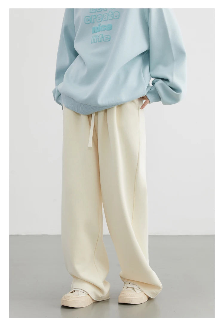 Women's High-Waisted Drawstring Wide-Leg Pants