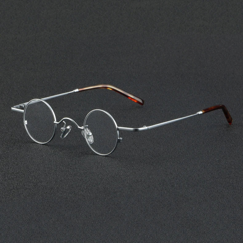 56948 Top Quality Retro Pure Titanium Glasses Frame Lady Trend Small Size Round Optical Eyeglass Frame Men Fashion Clear Eyewear