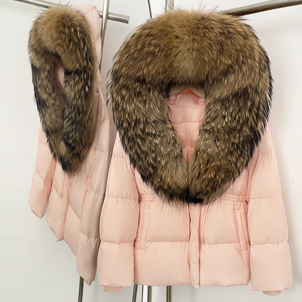 Premium Natural Fur Trim Down Jacket