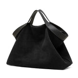 Women's Large Capacity Tote Bag 2025 New Vintage Suede Leather Spacious Crossbody Bag Commuting Versatile Trendy Premium Handbag