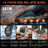 New Upgrade GPS Outdoor Sports SmartWatch Men With 5ATM Swim Compass Altimeter 1.56" AMOLED Heart Rate Bluetooth Call Smartwatch