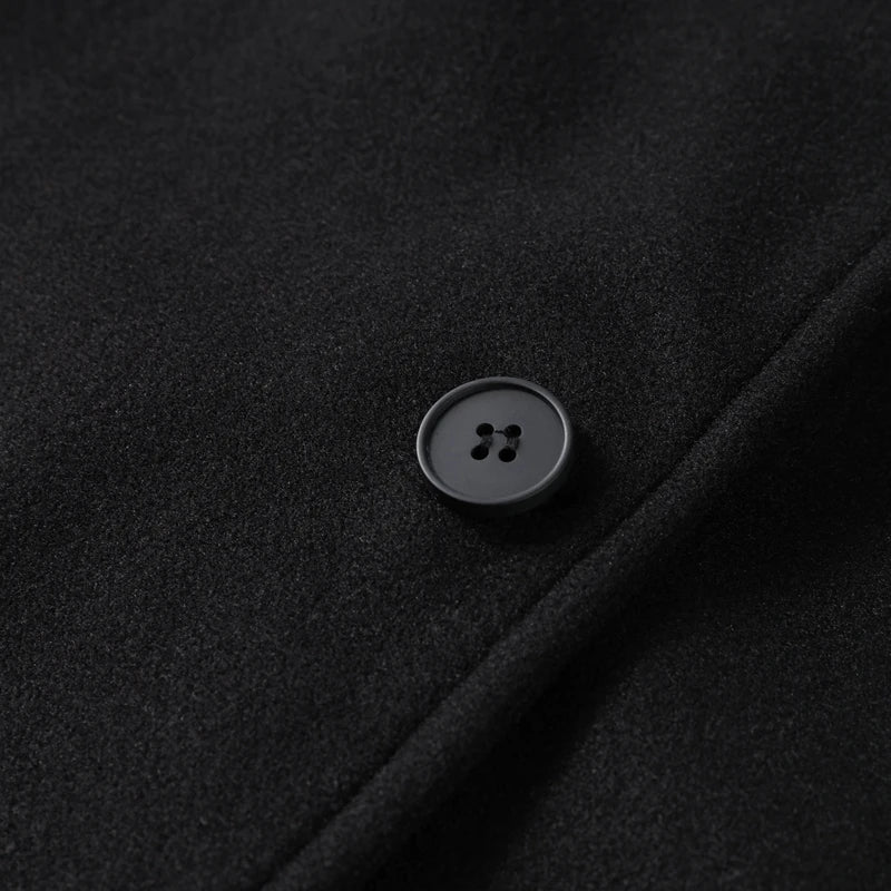 Fashion Short Woolen Coat Women Stand Collar Single-breast Full Sleeve Loose Pocket Jacket Female 2026 Autumn Solid Lady Outwear