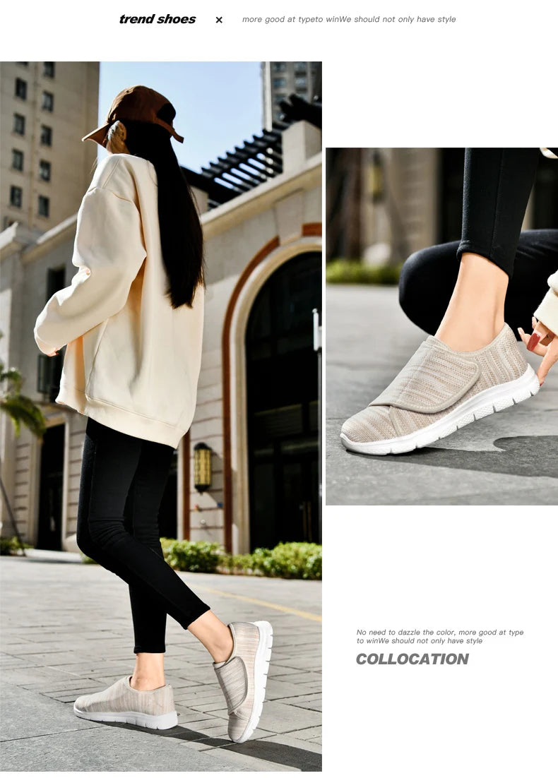 Wide-Fit Orthopedic Comfort Flats for Women