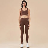 TRY TO BN 2 Piece Yoga Set Women's Tracksuit Sports Bra High Waist Leggings Tummy Control Squat Proof Workout Outfit Gym Clothes