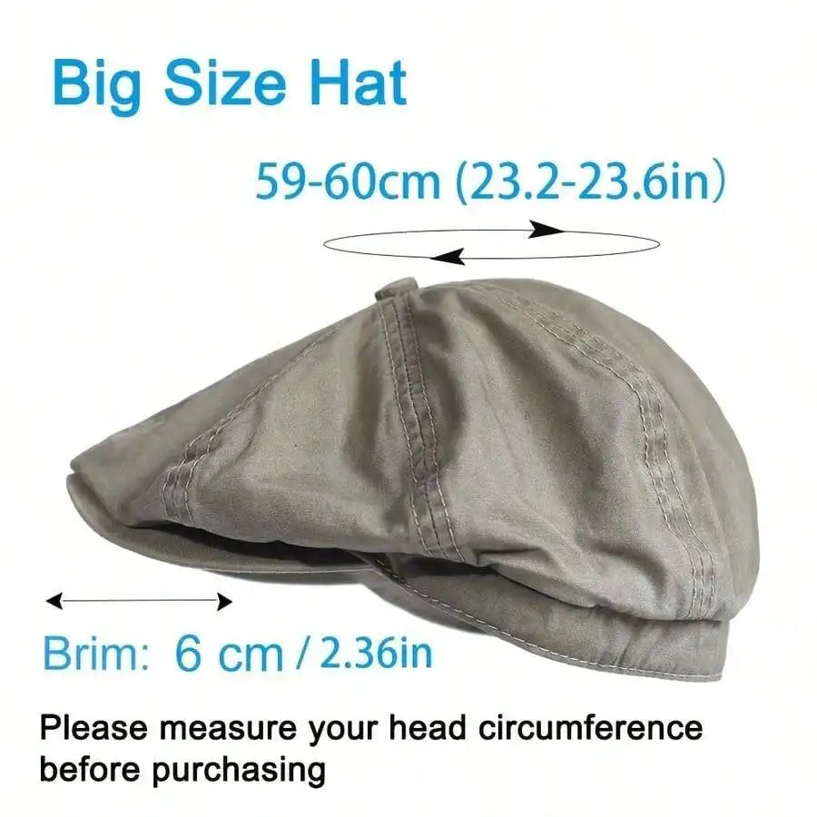 Vintage Newsboy Cap – Unisex Ivy League Cabbie Hat