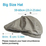 Vintage Newsboy Cap – Unisex Ivy League Cabbie Hat