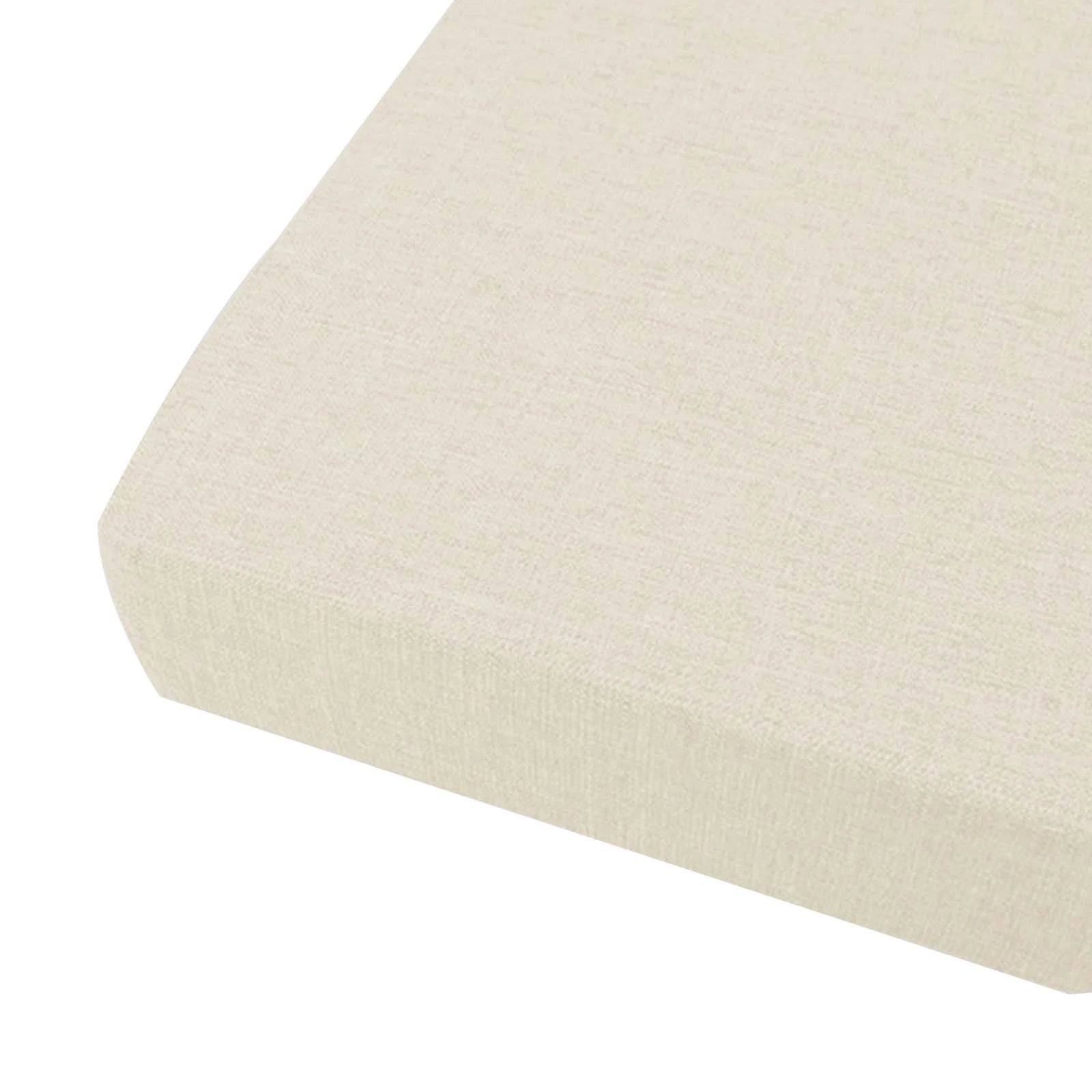 Linen Seat & Window Cushion with Zipper | Custom Sizes