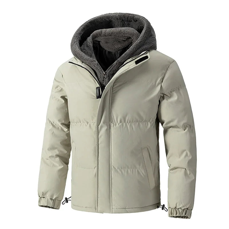 Men's Heavyweight Hooded Puffer Jacket | Plus Size
