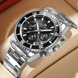 VA VA VOOM Men’s Luxury USA Business Diver Watch – Stainless Steel Quartz Chronograph