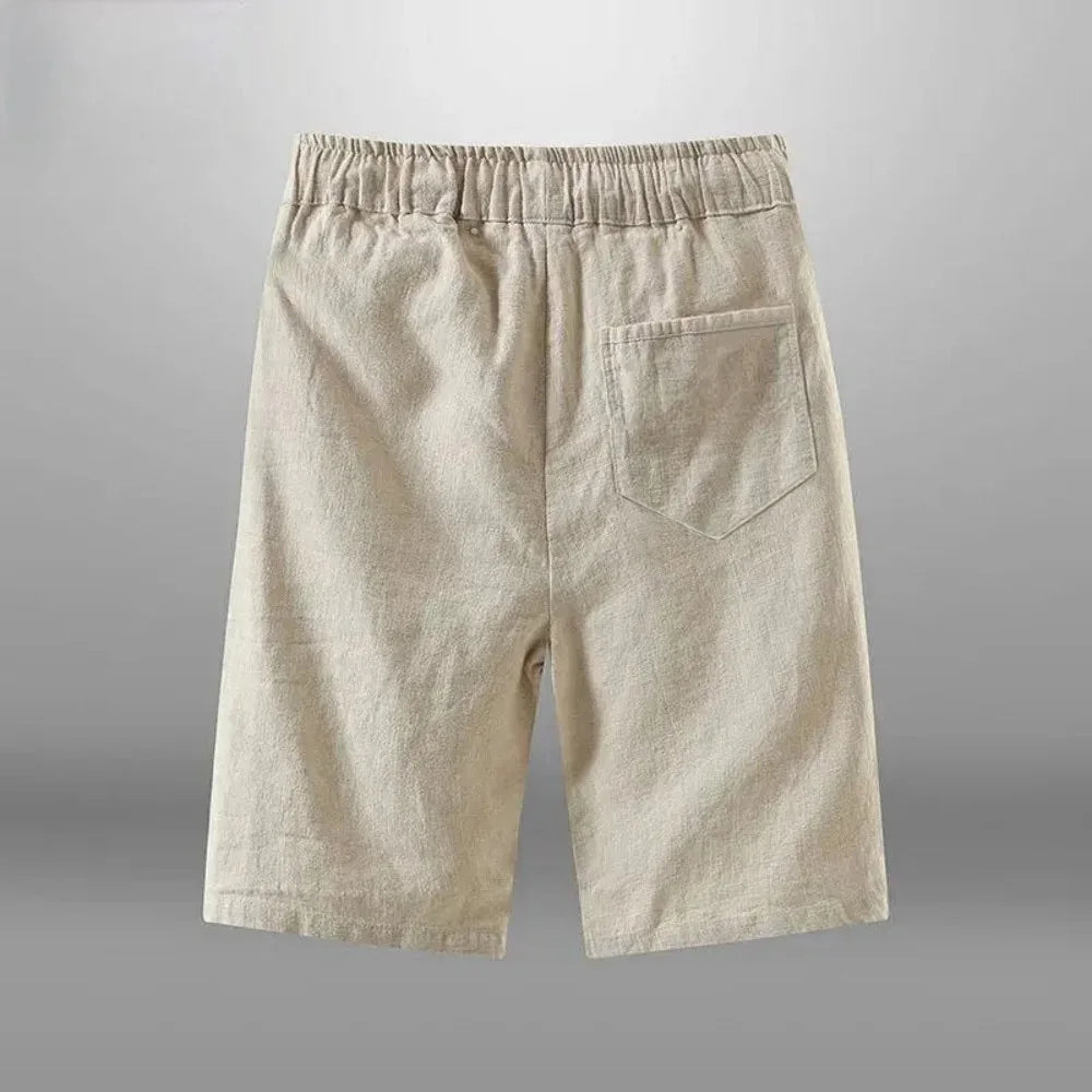 Men's Cotton Linen Drawstring Shorts