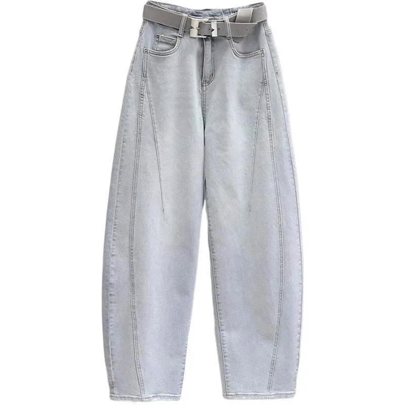 Spring Summer Loose Wide Leg High Waist Denim Jeans