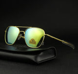 Men's Pilot Sunglasses – Mirror Lens UV400 Alloy Frame