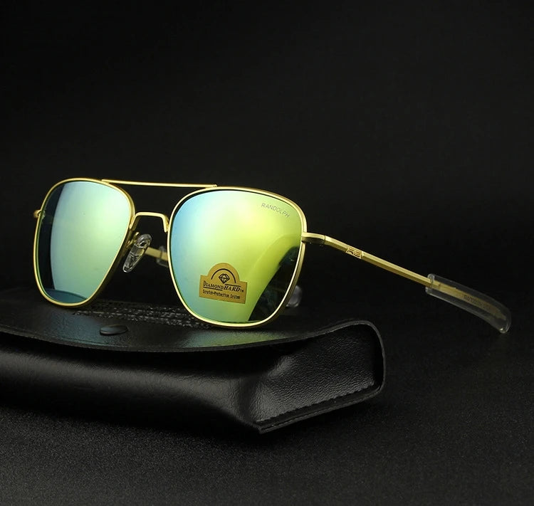 Men's Pilot Sunglasses – Mirror Lens UV400 Alloy Frame