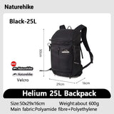 Naturehike Backpack Man Women 25L 30L Large Capacity Shoulder Bag Outdoor Climbing Hiking Portable Lightweight Waterproof Bag