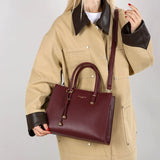Genuine Brand Top Quality Leather Handbag Women's Tote Messenger Sac Designer Large Capacity 3 Levels Shoulder Crossbody Bags