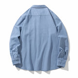 Classic Washed Denim Shirt Men's 2025 Autumn New Dark Blue Fashion Loose Casual Long-sleeved Jean Shirts Korean Clothes