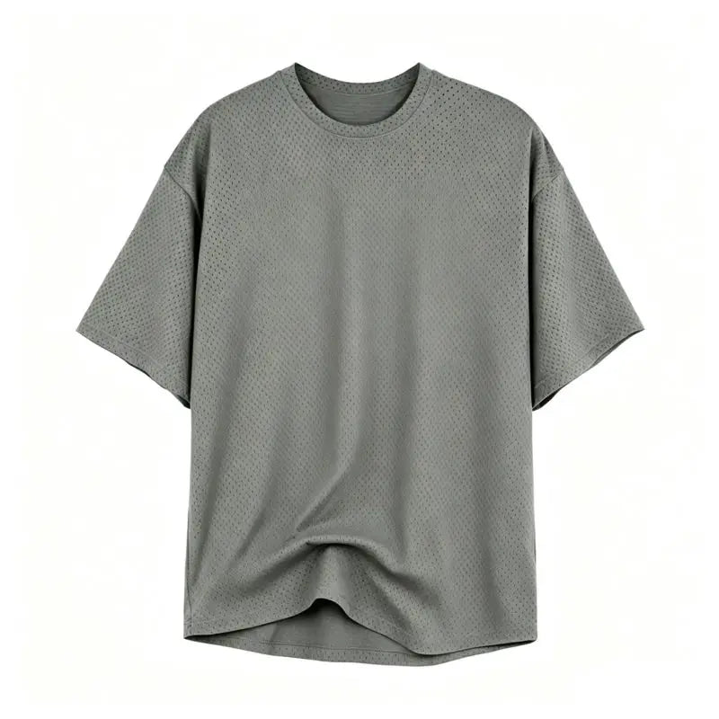 Men's Oversized Mesh Sport Tee – Breathable & Quick Dry