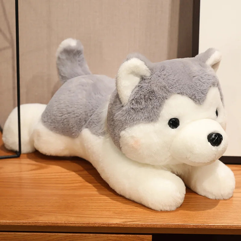 Cute Lying Husky Plush Pillow