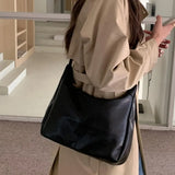 Hobo Shoulder Bags for Women Soft Vegan Leather Shoulder Handbag Versatile Large Capacity Tote Underarm Shoulder Bag Purses ﻿