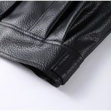 Chic Stand Collar Leather Jacket