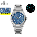 Cronos Luxury Men Watch 39mm Automatic PT5004 Wristwatches Scale Pattern Sapphire 10ATM See-through Back L6028