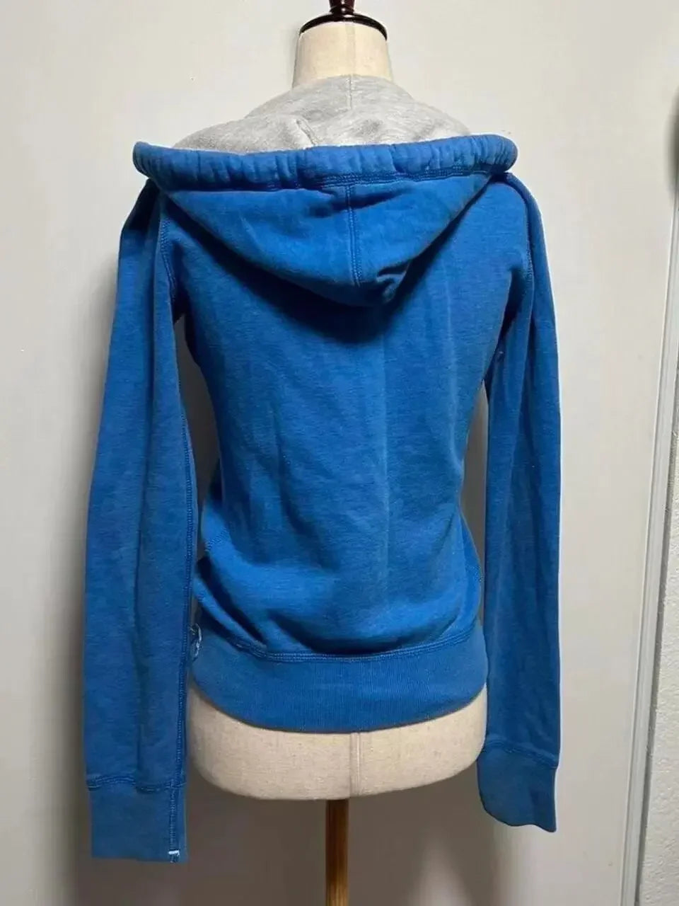 2025 new blue sweatshirt for women fall and winter gothic American retro casual bulk streetwear Y2K design Slim cardigan jacket