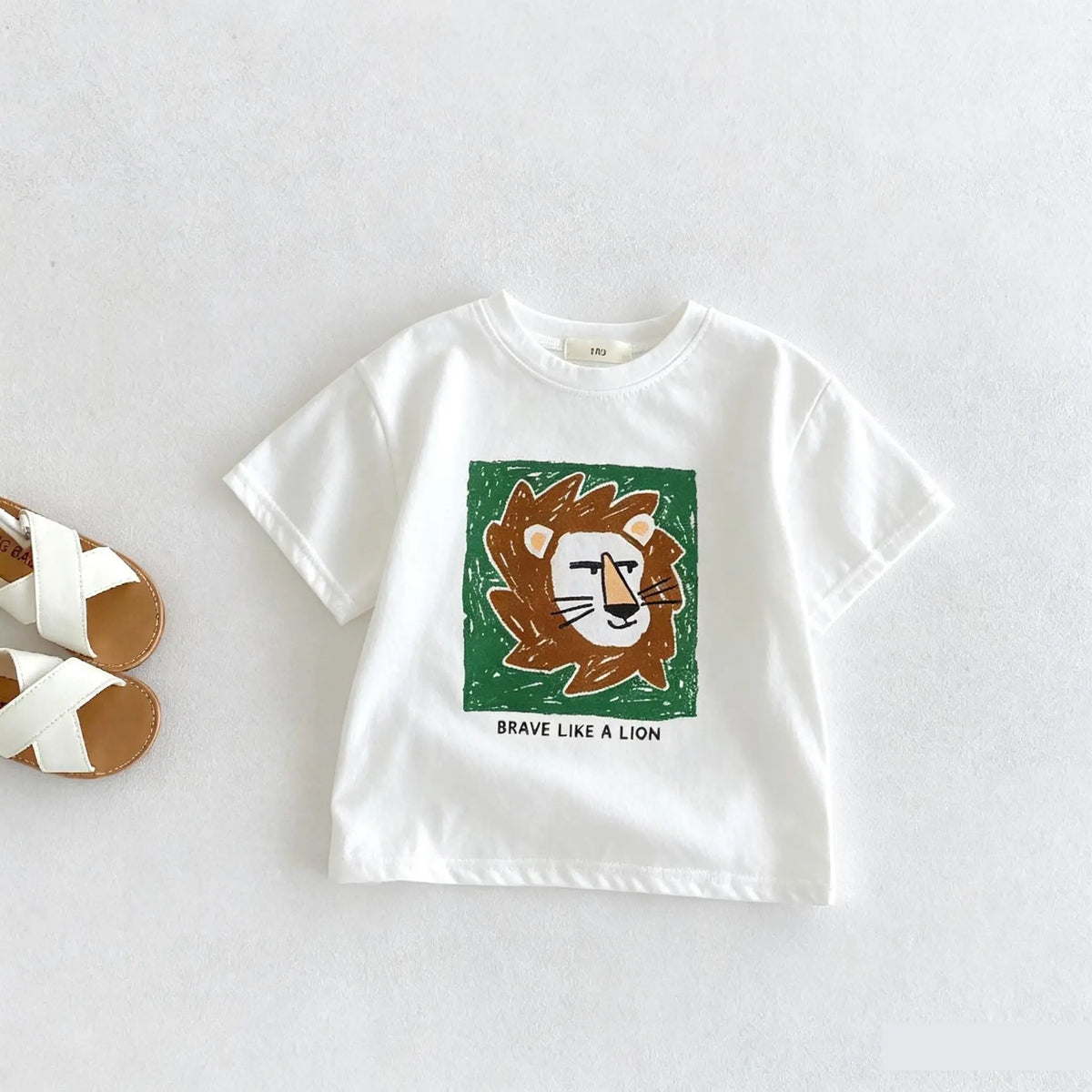 Solid Color Printed T-shirt For Kids Clothing Summer Short-sleeved Tops Fashion Simple Comfort Baby Girl And Boy Tshirts 1-7 Age