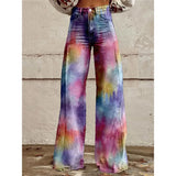 Pop Art Heart Wide-Leg Flare Pants