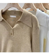 Women's Polo Collar Knit Sweater