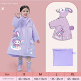 Kids' Whimsical Waterproof Raincoat with Backpack Space