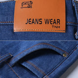 Men Winter Snow Warm Plush  Loose Minimalist Jeans Male Fleece Lined ThickenedStraight Denim Pants Slim Fit Elasticity Trousers