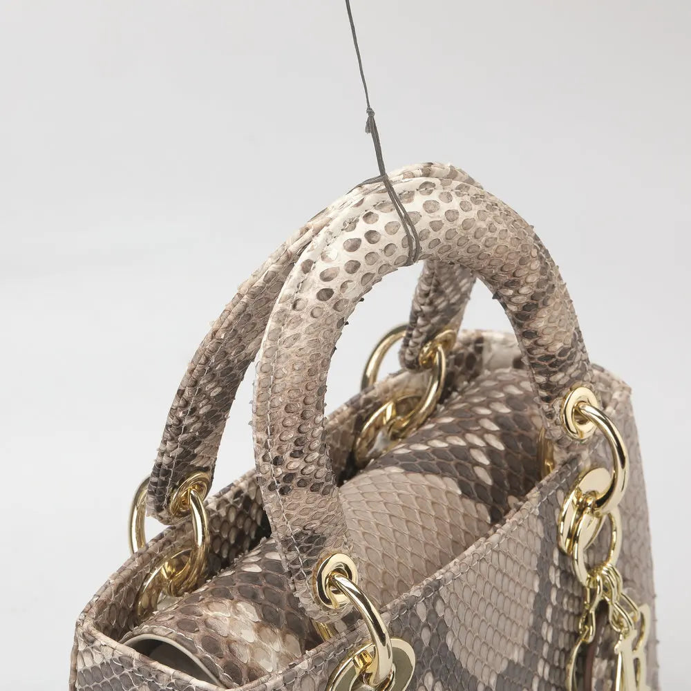 Women's Genuine Leather Snakeskin Crossbody Shoulder Bag