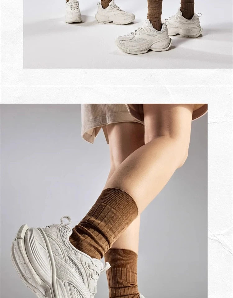 Xtep Basque 2 Casual Shoes for Men Height-increasing Mesh Cushioning Retro Millennium Daddy Female Shoes 875219320012