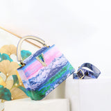 Ins Famous Fashion Classic Printed PU Leather Women's Handbags – Luxury Elegant Shoulder Crossbody Top Handle Bag