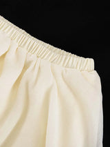 O.Y.MIMI Apricot Pleated Maxi Skirt – Elegant Floor-Length