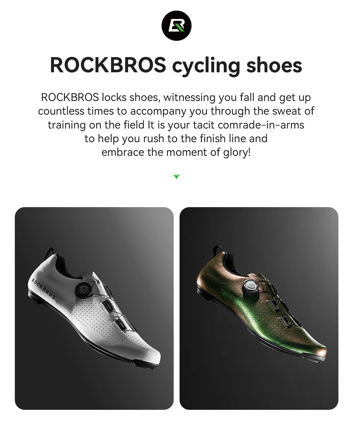 ROCKBROS Professional Cycling Shoes Knob Buckle Fastening Road Bike Self-Locking Shoes Bicycle SPD Cleats Shoes Cycling Footwear