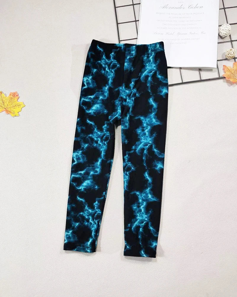 Girls' Floral Cartoon Fashion Leggings