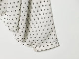 ETJ Women's Polka Dot Blouse Skirt Set 2026 Spring High Neck Batwing Sleeve Sheer Front Tie Bow Midi A-Line Dress Set