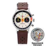 Sugess Watch of Men Chronograph Mechanical Wristwatches with Seagull ST19 Swanneck Movement Pilot Sapphire Crystal Racing V2 New