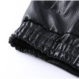 Chic Stand Collar Leather Jacket