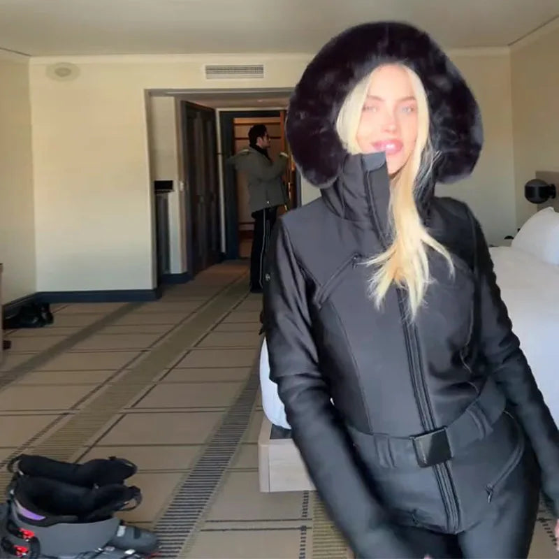Women’s All-Weather Hooded Ski Jumpsuit