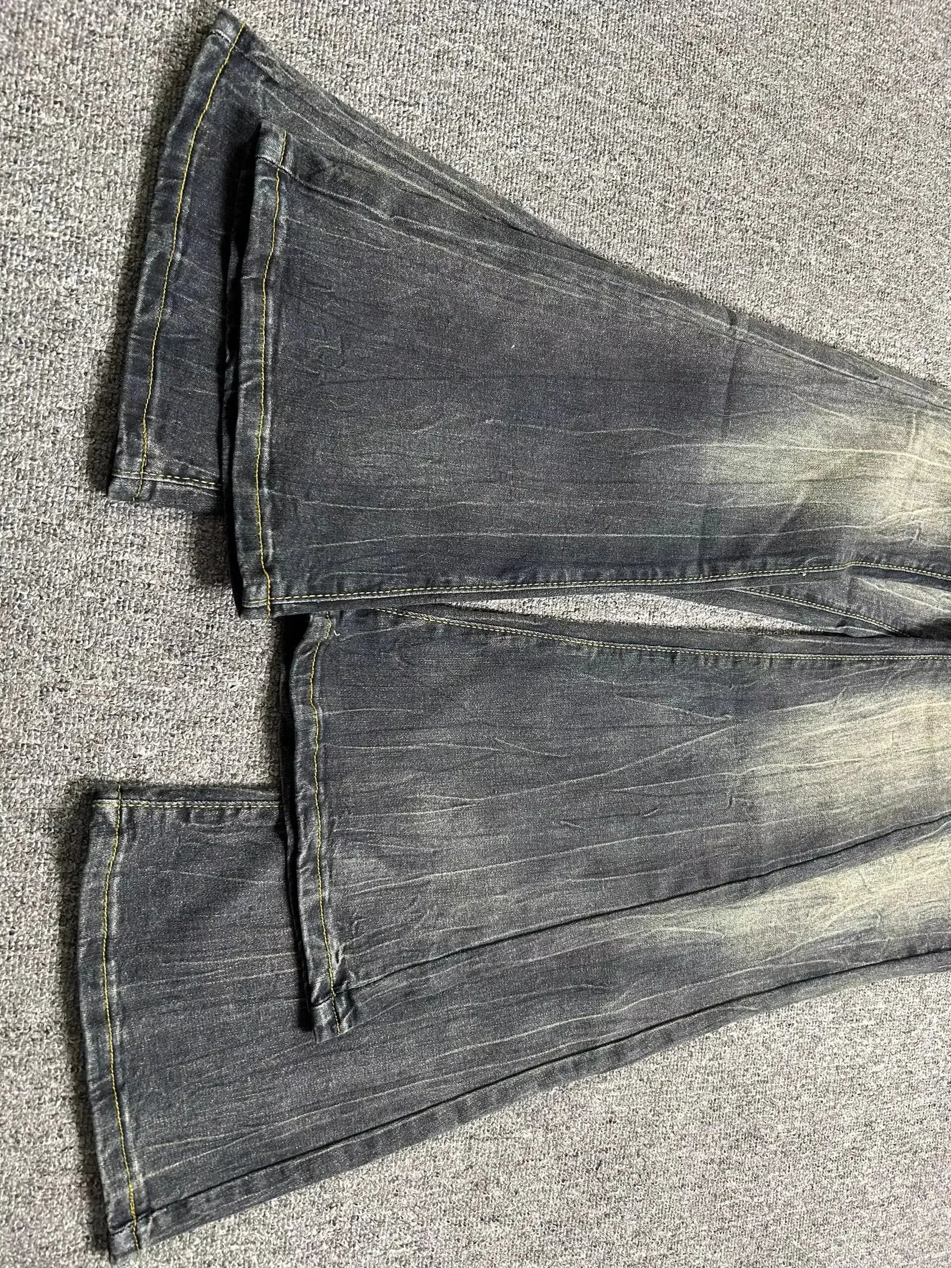 Women's Vintage Wide-Leg Flare Jeans – Black Grey