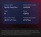 CaDA Camp Nou (Barcelona FC) Stadium Building Block Set / 728 Pieces / Collector's Item for Football Fans & Block Enthusiasts