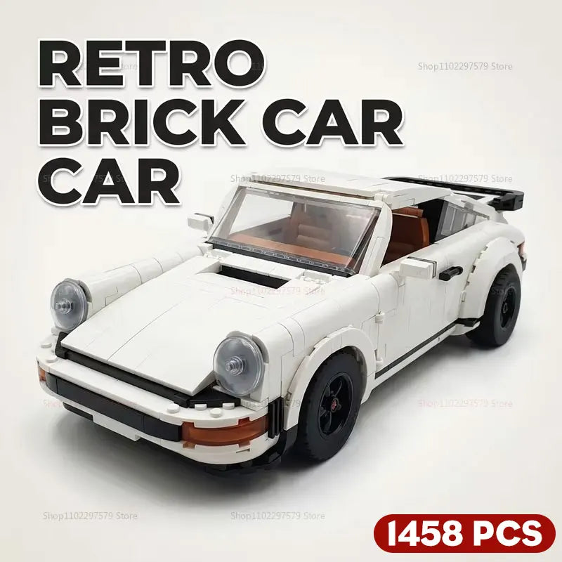 1458PCS Retro Car Building Blocks Set 2in1 Race Car Classic Car STEM Toy forTeens Adults Creative DIY Gift for  Christmas