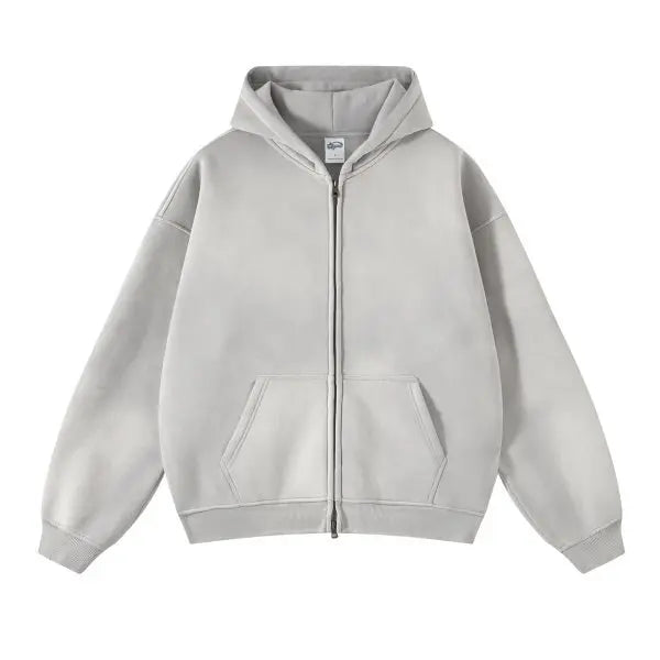 Men’s Vintage Wash Relaxed Zip-Up Hoodie