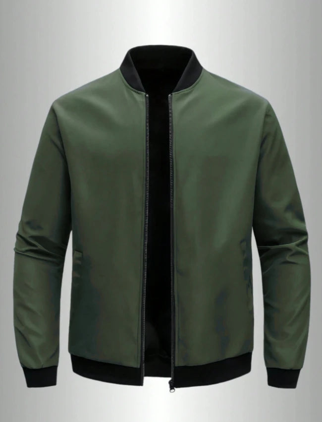 Men's Lightweight Zip-Up Baseball Collar Jacket