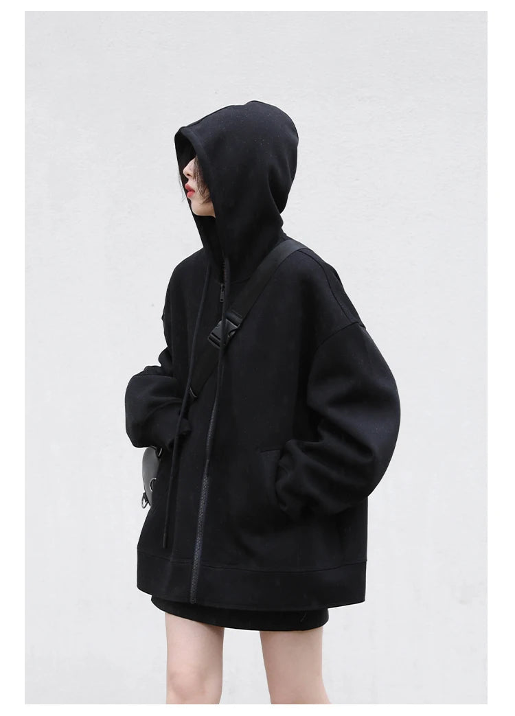 Women’s Relaxed Longline Zip-Up Hoodie