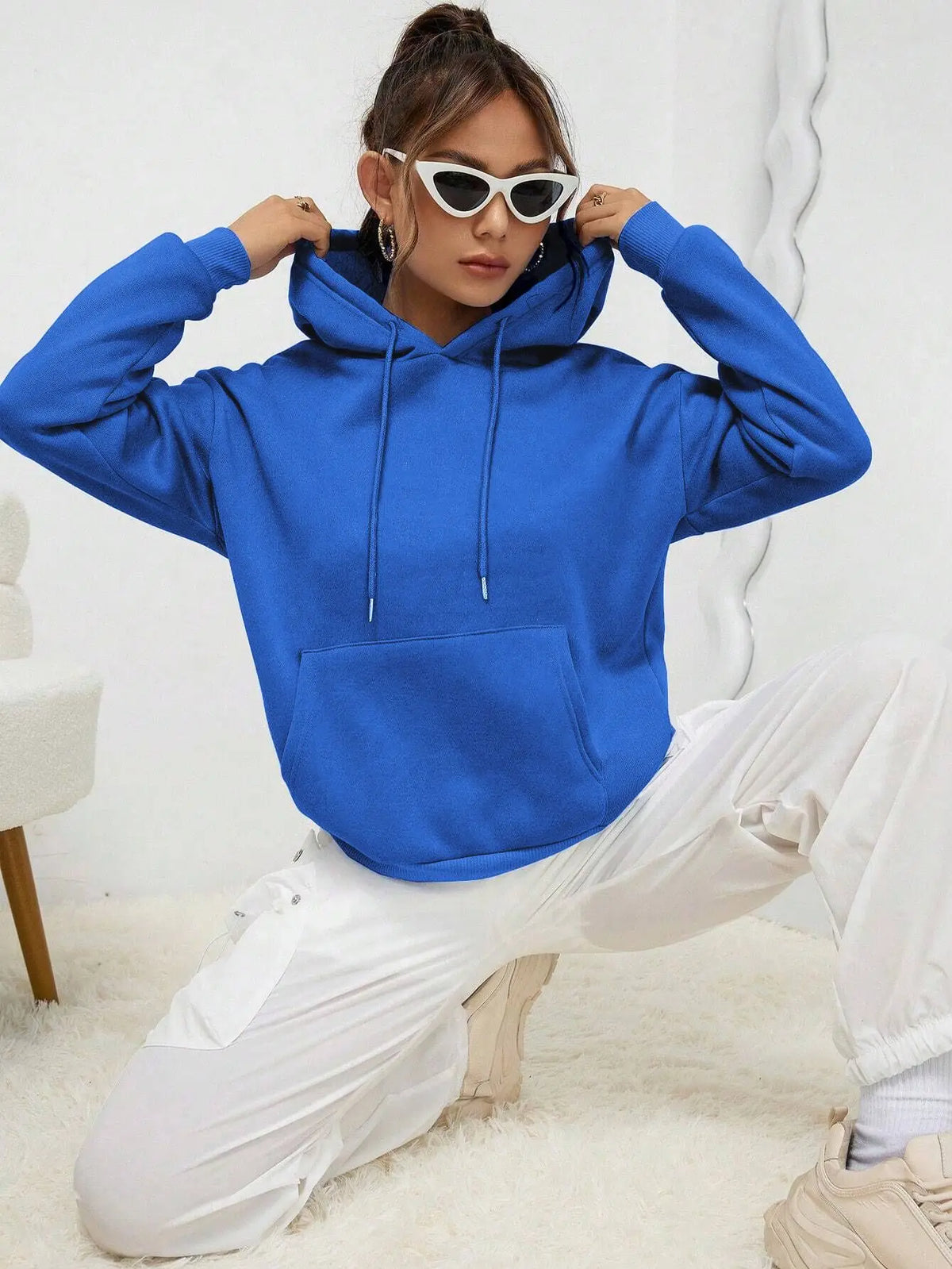 Essential Solid Color Fleece Hoodie