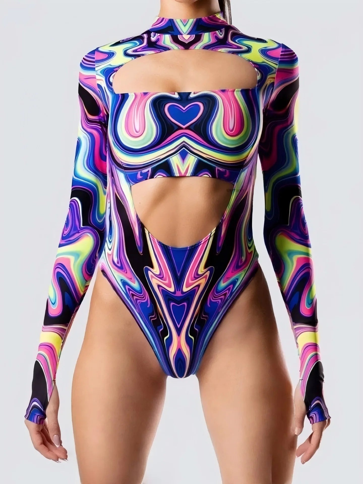 Women's Moroccan Art Print Bodysuit Jumpsuit