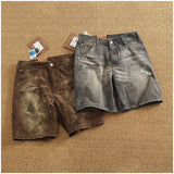 Men's Vintage Washed Cargo Shorts | Textured Cotton